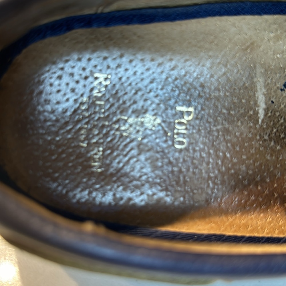 RALPH LAUREN POLO 11 Bienne Mens Brown/Blue
Leather Lace Loafers Shoes - Picture 6 of 10